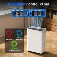 Cosmart Air 12L/jour déshumidificateur d'air 24H minuterie dégivrage automatique Drainage continu contrôle de l'humidité pour les grandes chambres
