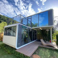 Maison préfabriquée de haute qualité, capsule spatiale de luxe, maison préfabriquée en forme de capsule, maison en conteneur durable, 20 pieds et 40 pieds