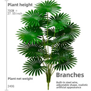 Tùy Chỉnh Monstera Bonsai Cây Nhân Tạo Trong Nhà Và Ngoài Trời Trang Trí Nội Thất Với Palm Màu Xanh Lá Cây Nhựa Giả Olive Cây - Product Image 6