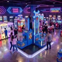 Machine de jeu d'arcade King of Hammer, testeur de force à monnayeur, High Striker avec panneau de score LED