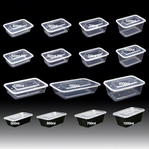 1000ML Trasparente di Plastica Usa E Getta da Asporto Ristorante Per Andare A Microonde Safe Food Contenitori Di Stoccaggio. - Product Image 1