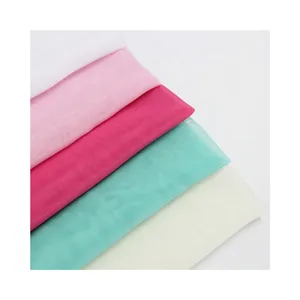 Гладкий шелк один за другим дизайн ткани вуали для штор и украшения - Product Image 1