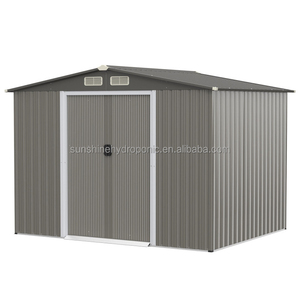 Abri de rangement extérieur en métal de haute qualité 12x16 pour moto, mini-chalet mobile extensible, abri à outils étanche pour patio - Product Image 2