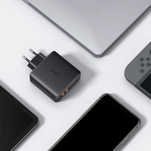 อะแดปเตอร์ชาร์จเร็ว <span class=keywords><strong>AUKEY</strong></span> PA-D5 63W แบบติดผนัง ช่องเสียบคู่ PD USB Type C รองรับ Quick Charge สำหรับสมาร์ทโฟนและแท็บเล็ต หัวปลั๊กแบบ EU - Product Image 5
