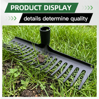 Nouveauté : Râteau large de jardin en métal personnalisé pour outils agricoles