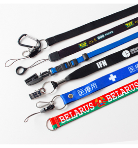 Wholesale Eco-Friendly Polyester Custom Pen Holder Lanyard with <b>Hook</b> and Rubber Ring Silk Screen Printing - Product Image 5