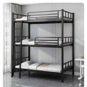 EKONGLONG moderno 3-strato di metallo triplo letto a castello facile montaggio convertibile soppalco per dormitorio scuola soggiorno appartamento deposito - Product Image 2