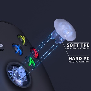 EXtremeRate Clear Swappable Edge <b>Sticks</b> Interchangeable Analog <b>Stick</b> Joystick Thumbsticks for Xbox Series X S Controller - Product Image 5