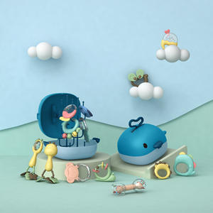 Balena fresa potabile a mano sonaglio in gomma morbida per dentizione per bambini - Product Image 3