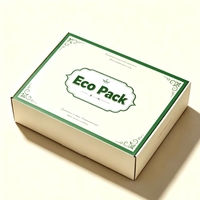 Boîte d'emballage pliable en carton ondulé blanc à pois, idéale pour les cadeaux de vacances, en matériau écologique, personnalisable, type avion