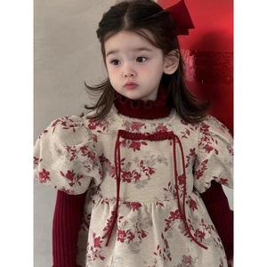 Traditional Chinese Baby Girls Winter Dress Fleece Lined Party Princess Style - Product Image 3