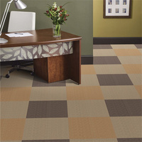 Dalles de moquette de bureau 50x50cm à poils bouclés, ignifuges, antidérapantes, en polypropylène pour salon, chambre et usage domestique