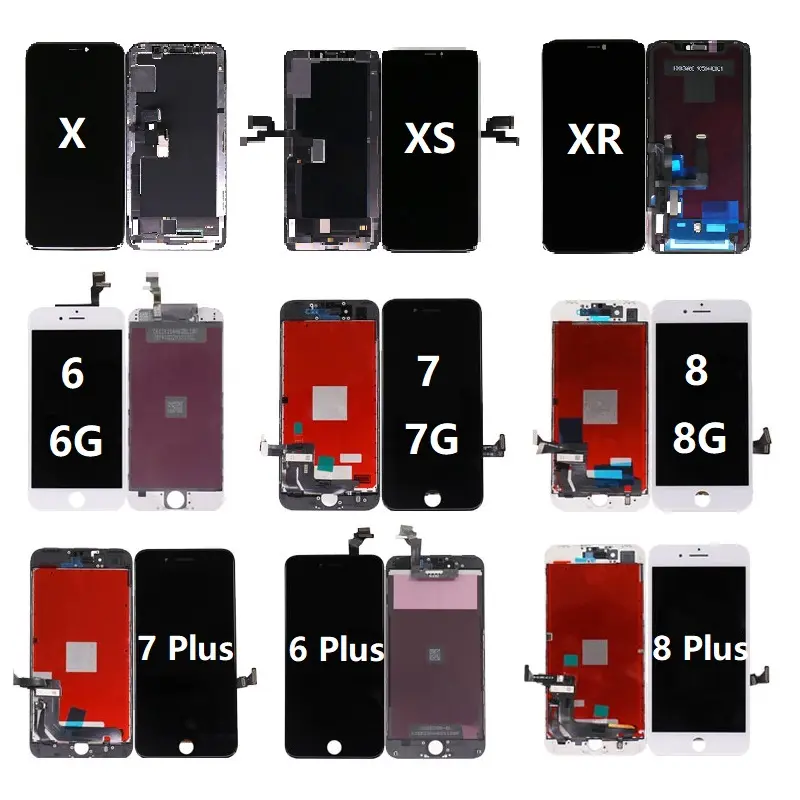 หน้าจอ LCD แบบสัมผัส,หน้าจอ LCD 6 6S 7 8 Plus X XR XS Max 6G 7G 8G Ekran สำหรับ iPhone 5S 10 11 12 14 Pro MAX SE 3 2022 2020