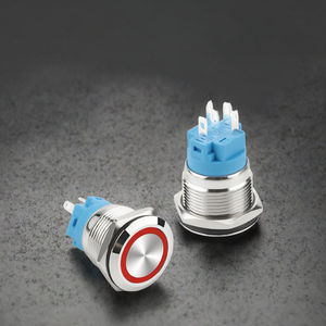 미니 방수 IP67 스테인리스 스틸 1NO1NC 푸시 버튼 스위치 짧은 스트로크 12/16/19/22mm 5V 12V 24V 220V <span class=keywords><strong>LED</strong></span> 전자 - Product Image 3