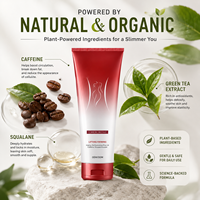 Crème Amincissante Bio à la Caféine et au Thé Vert, Crème de Massage Corporel Liftante et Raffermissante pour la Cellulite, les Vergetures, la Taille, les Cuisses et l'Abdomen