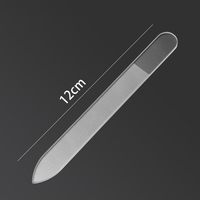 9cm/12cm lime à ongles en verre noir clair cristal tampon polisseuse verre Nano lime à ongles avec étui pour ongles naturels