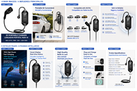 Chargeur EV portable 32A Wi-Fi triphasé 11 kW AC Type 1 Type 2 GBT Station 3,5 kW 7 kW 22 kW, conçu pour les distributeurs - Meilleures ventes