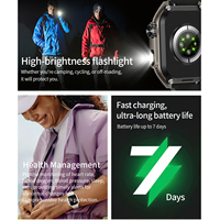 Montre connectée ultra-fine tendance avec écran tactile, appels Bluetooth, SOS, flash, moniteur de fréquence cardiaque, podomètre, suivi de santé pour hommes et femmes