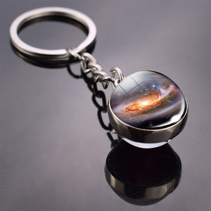 Porte-clés galaxie, accessoire en boule de verre, pendentif, offre spéciale - Product Image 2