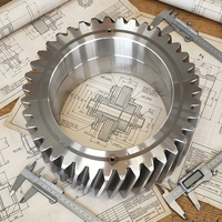 Engrenage hélicoïdal standard forgé en acier allié, haute charge, angle de pression personnalisable, OEM/ODM pour les machines de construction éolienne