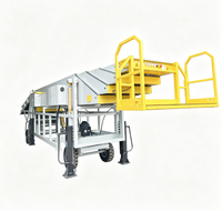 Convoyeur à bande télescopique mobile hydraulique avec plateforme de travail pour opérateur, pour le chargement et le déchargement de conteneurs