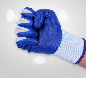 OEM EPI Bonne Qualité Sécurité Luva 13G Polyester Tricoté Poignée Industrielle Enduit de Nitrile Travail Rubbet Construction Gant Guantes - Product Image 1