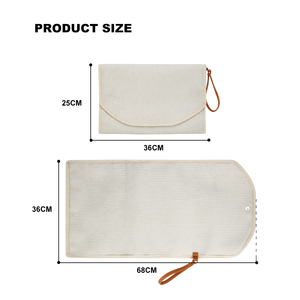 Morbido fasciatoio portatile per bambini in velluto a coste impermeabile per pannolini per bambini - Product Image 4