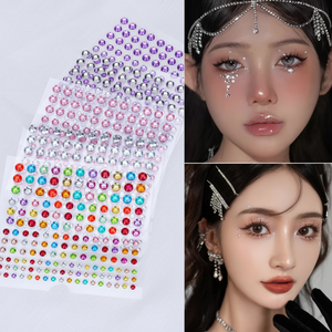 Adesivo gioiello di cristallo 3D epossidico decorativo viso gioiello adesivo per interni Design-TY19 - Product Image 1