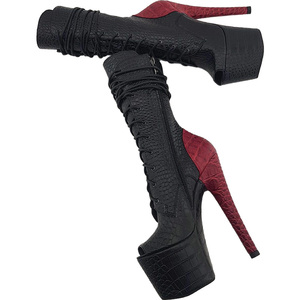 Stivali Sexy con <span class=keywords><strong>Tacco</strong></span> <span class=keywords><strong>Alto</strong></span> 17cm, Scarpe da Pole Dance con <span class=keywords><strong>Tacco</strong></span> Spesso 7 Pollici, Bestseller nei Bar - Product Image 1