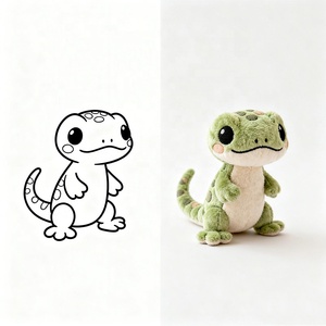 <span class=keywords><strong>Peluche</strong></span> de <span class=keywords><strong>Gecko</strong></span> de Dibujos Animados OEM, Juguete de <span class=keywords><strong>Peluche</strong></span> Suave de Algodón PP, Diseño Personalizado Divertido y Adorable, Venta al por Mayor, Regalo para Niños - Product Image 3