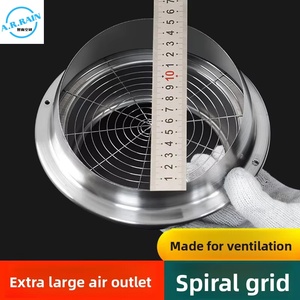 201 Capot sphérique respirant mural pour extérieur, épaissi, avec protection anti-pluie et <span class=keywords><strong>sortie</strong></span> de ventilation pour tuyau d'évacuation de fumée de <span class=keywords><strong>hotte</strong></span> aspirante - Product Image 3