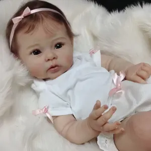 55CM 팝 고품질 인형 대형 아기 다시 태어난 유아 인형 부드러운 포옹 몸 귀엽고 현실적인 실제 아기