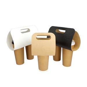 Portavasos Desechable de Papel Kraft con Impresión en Serigrafía para Promociones, Portavasos para Café para Llevar, Bandeja para 2/4 Vasos para Cafetería y Bar - Product Image 3