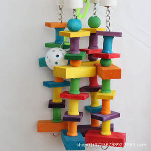 Bán Buôn Lớn Bền Vững Bằng Gỗ Xoay Gnaw Bird Đồ Chơi Cho Vẹt Và Lồng Trang Trí - Product Image 4