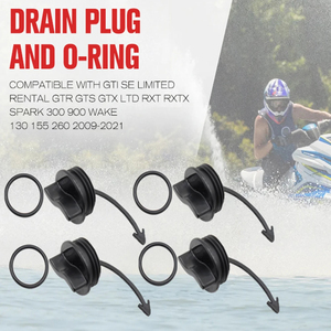 4PCS Bouchons de vidange et joints toriques noirs compatibles avec SeaDoo Spark RXT GTI GTX Wake pour GTI GTR GTX RXPX RXT <span class=keywords><strong>RXTX</strong></span> - Product Image 6