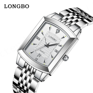 LONGBO Women Men Wrist Watches Quartz Fashion Rhinestone Stainless Steel Clock Golden Silver Ladies Wrist Watches for Female - Product Image 4
