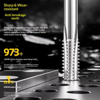Tarauds à filetage en spirale extra longs STI, tarauds manuels et machine, ST3 0.5, ST4 0.7, ST5 0.8, outils de taraudage en carbure