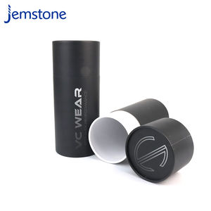 Emballage de luxe en tube de carton noir pour vin rouge, whisky, champagne, avec logo personnalisé, recyclable, pour boissons - Product Image 1