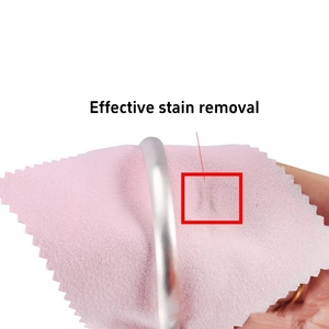 LUOYI 8x8cm Chiffon de polissage pour bijoux en microfibre suédée anti-ternissement de qualité supérieure, personnalisable avec logo client, vente en gros, MOQ 100 pièces - Product Image 5