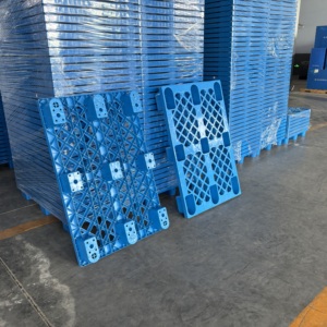 Palette en plastique HDPE légère à grille simple de 9 pieds, 4 voies, 800x600mm, pour chariot élévateur, entrepôt industriel et logistique - Product Image 5