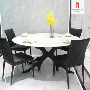 Round Ultra <strong>Thin</strong> Sintered Stone <strong>Dining</strong> <strong>Table</strong> 12mm Artificial Marble Color for Minimalist Decor - Product Image 1