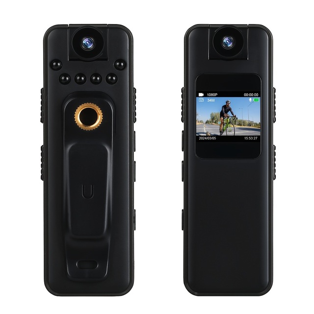4k HD Video Recording Sports Camera 180 ° Rotating Lens Recorder 64GB Mini Body Camera Night Vision Audio Video Recorder
