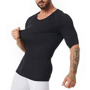 Seamless Mens Gynecomastia Compression Shirts Slimming Undershirt Body <strong>Shaper</strong> T Shirt - Product Image 2