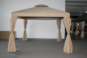 Tente de gazebo à double toit imperméable pour l'extérieur avec poteau en aluminium Moustiquaire Cadre en métal plastique Parties Arbours Pergola Arch - Product Image 2