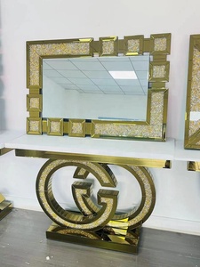 Table <span class=keywords><strong>console</strong></span> <span class=keywords><strong>extensible</strong></span> de <span class=keywords><strong>luxe</strong></span> moderne avec plateau en verre pour la maison, le bureau, l'hôtel, la chambre ou le couloir - Product Image 3
