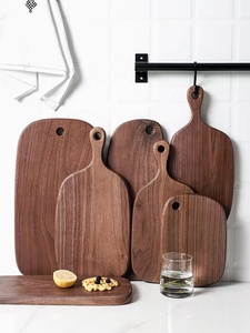 <span class=keywords><strong>Planche</strong></span> à découper <span class=keywords><strong>personnalisable</strong></span> en noyer noir avec logo, plateau de service réversible pour cuisine gastronomique et cadeaux de mariage - Product Image 2