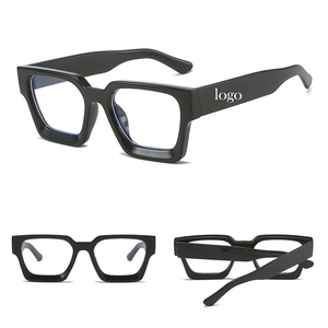 2023 nouveau pas cher Vintage surdimensionné carré métal cadre lunettes Anti lumière bleue filtre ordinateur acétate lunettes unisexe pour hommes 2022 - Product Image 2