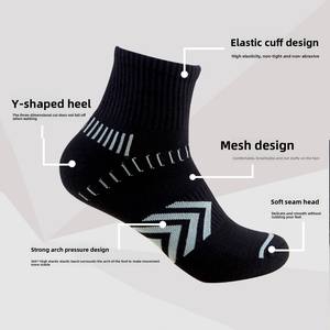 Chaussettes de course de <span class=keywords><strong>basket</strong></span>-ball décontractées anti-friction personnalisées pour adultes hommes et femmes Logo du corps en éponge épaissie - Product Image 4