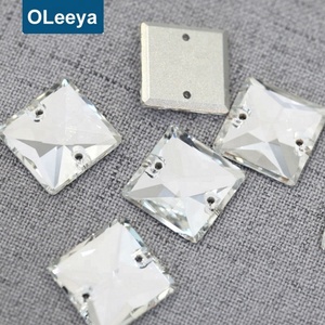 Prix de gros Strass à coudre en verre de qualité 5A 7*15mm Navette Crystal AB à dos plat pour robes de femme - Product Image 5
