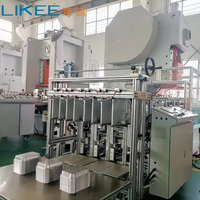 Chaîne de production haute vitesse LK-T63 pour machine de fabrication de barquettes alimentaires en aluminium à paroi ondulée à 3 cavités